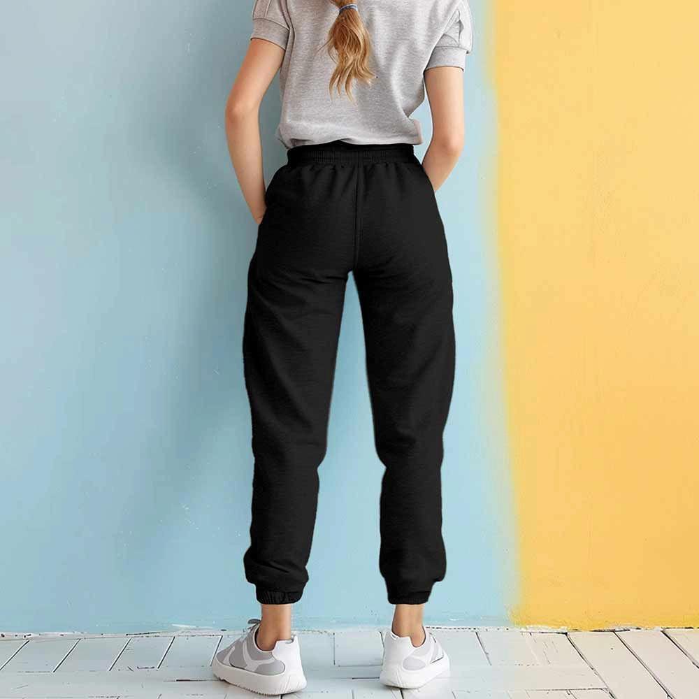 Dalix Womens Heartly Ghost Embroidered Fleece Sweatpants in Black at Nordstrom, Size Small Product Image