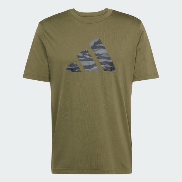adidas Codes Camo Graphic Tee Olive Strata 2XL Mens Product Image