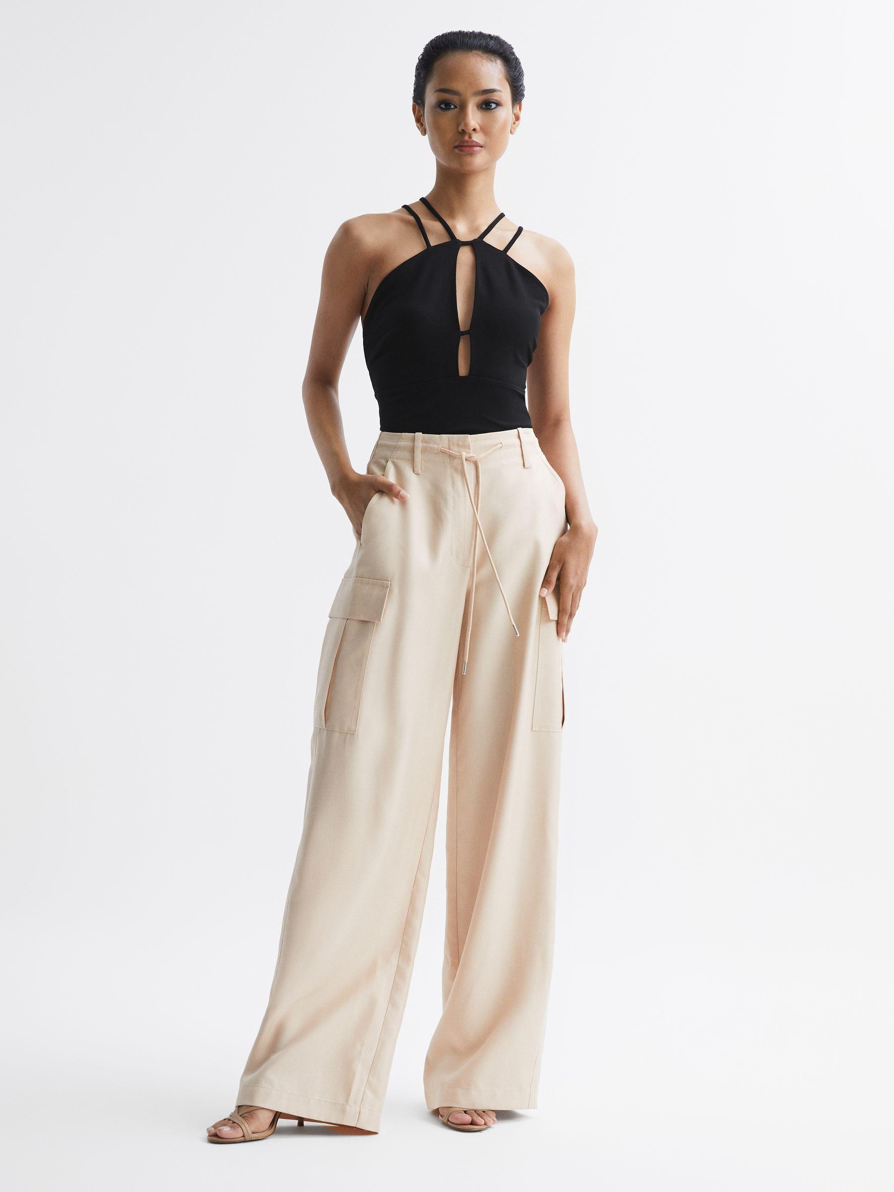 Strappy Cut-Out Top in Black Product Image
