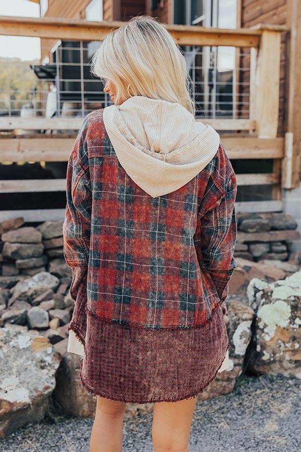 Falling Leaves And Lattes Plaid Lightweight Jacket Product Image