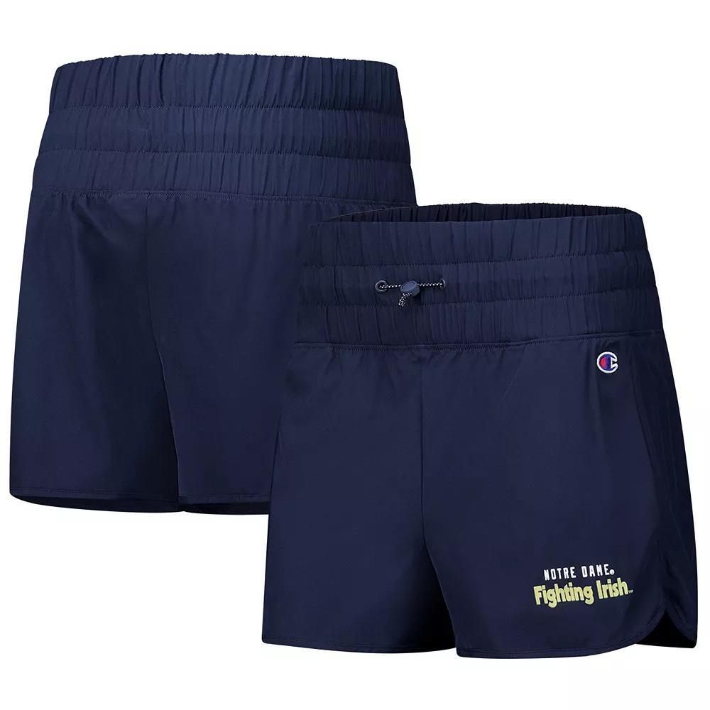 Women's Champion Navy Notre Dame Fighting Irish Tailgate Her Woven Shorts, Size: Medium, Blue Product Image