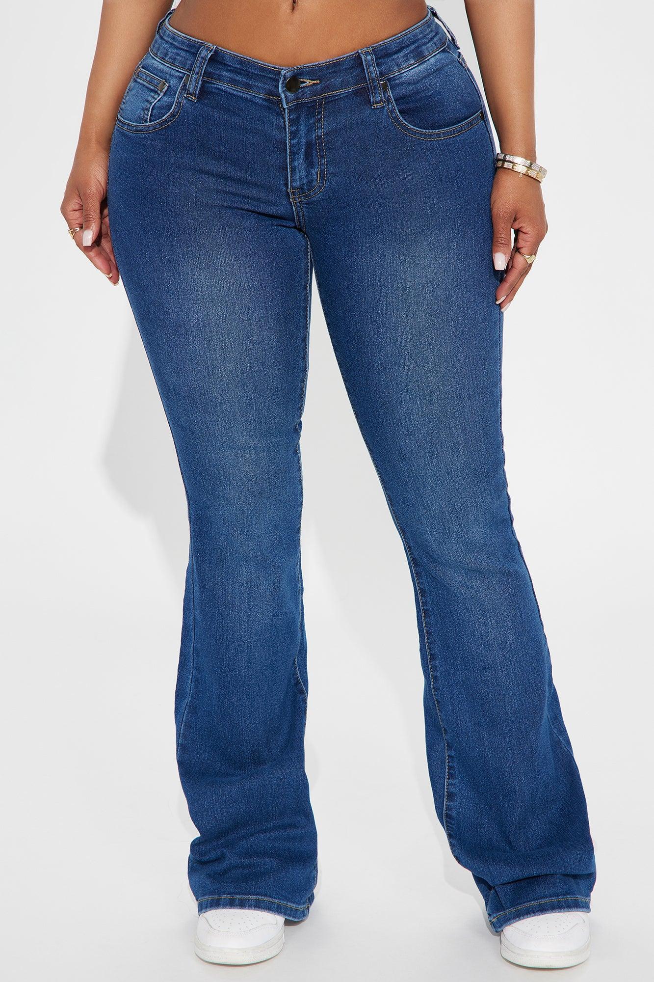 Everyday Low Rise Flare Jeans - Dark Wash Product Image