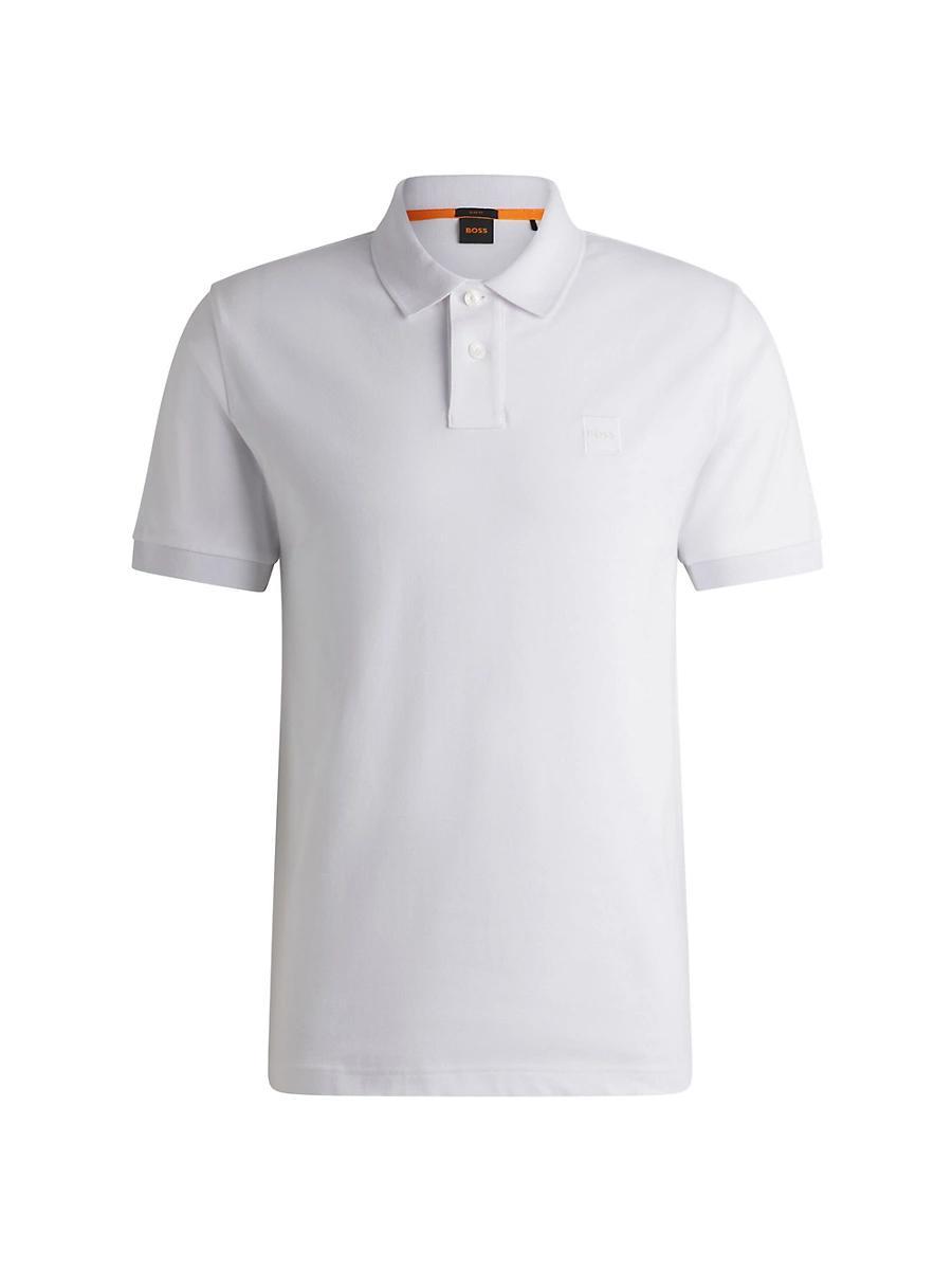 Mens Stretch-Cotton Slim-Fit Polo T-Shirt Product Image