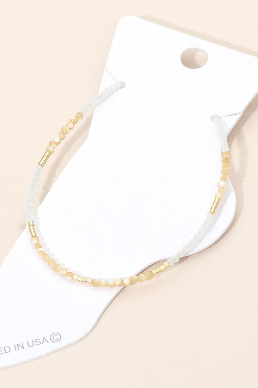 Faceted Full-Beaded Anklet Product Image