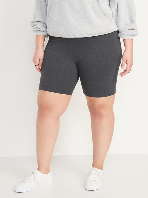 High-Waisted Biker Shorts -- 8-inch inseam Product Image