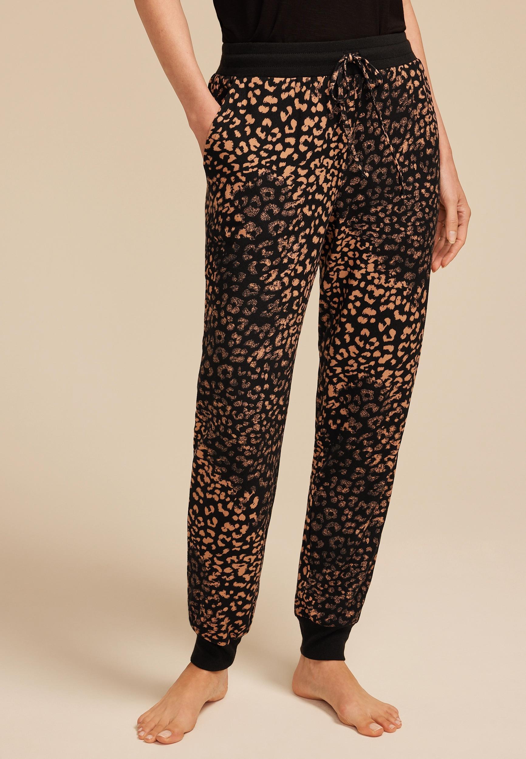 Animal Print Jogger Pajama Pants Product Image