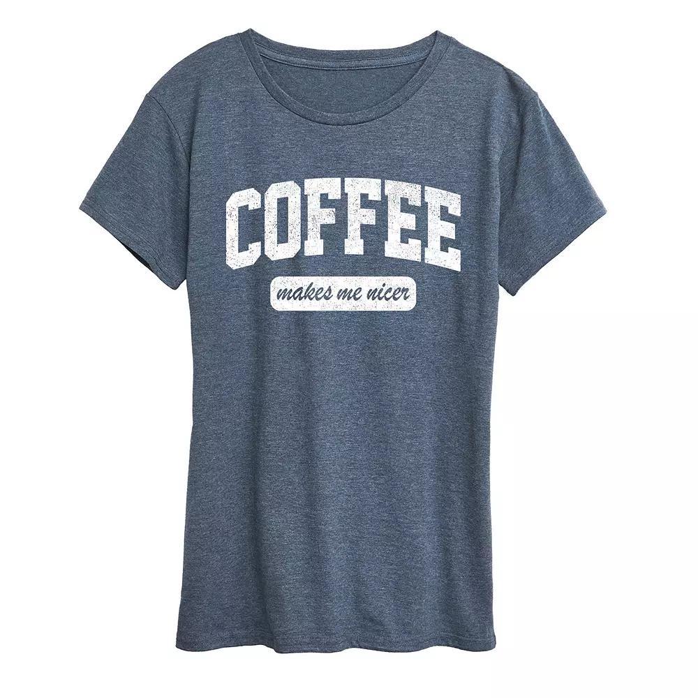 Womens Coffee Makes Me Nicer Graphic Tee, Girls Product Image
