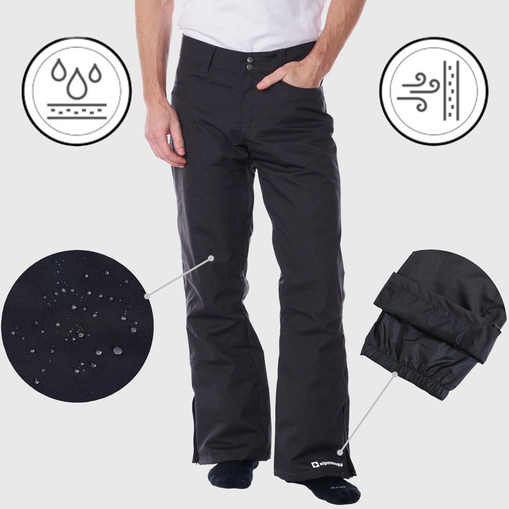 Alpine Swiss Mens Waterproof Ski Snowboarding Pants Insulated Winter Snow Pants Product Image