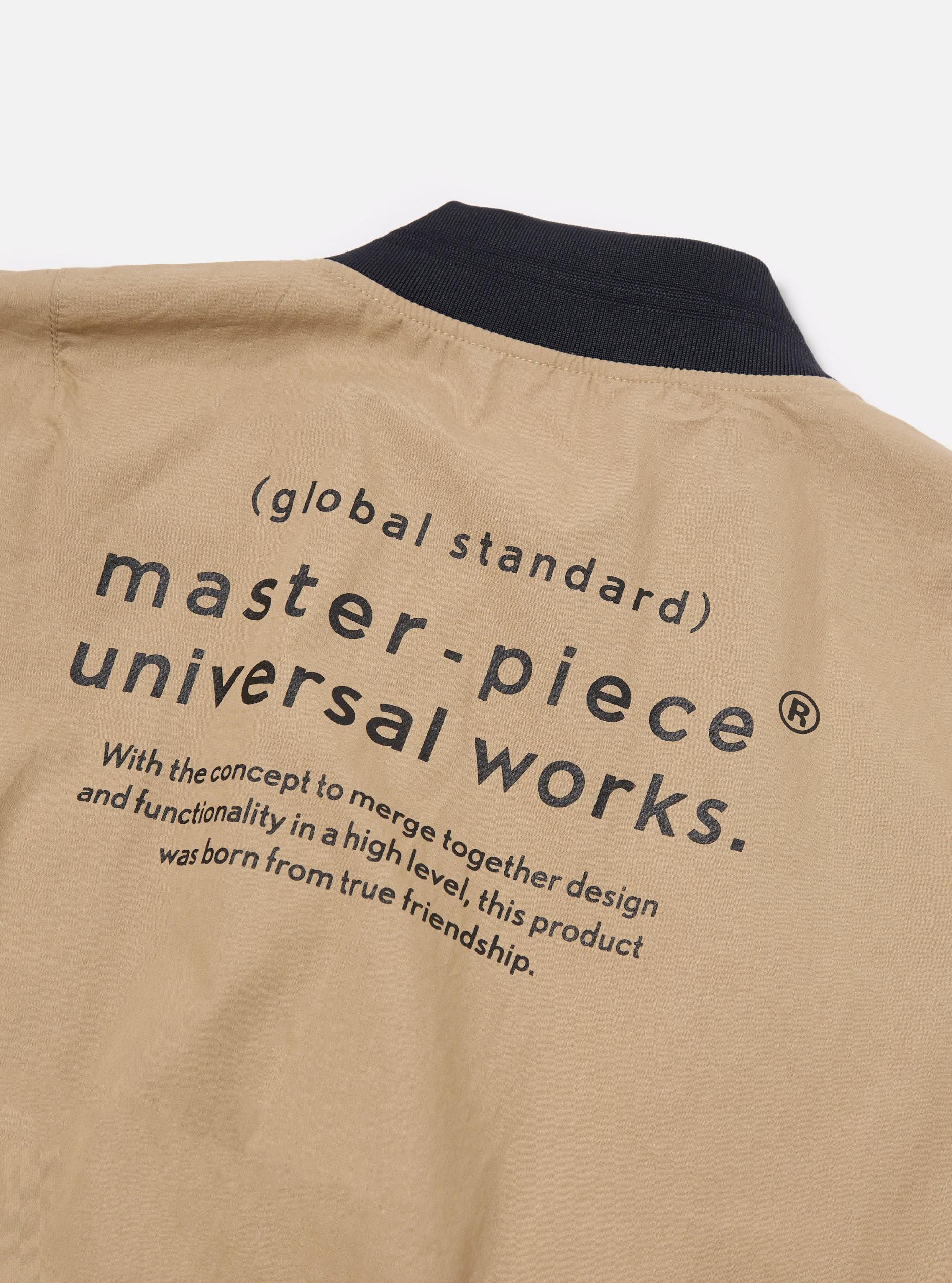 master-piece x Universal Works Sand Broadcloth NS Bomber Jacket Product Image