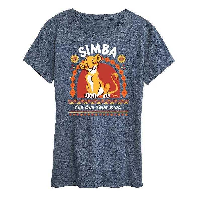 Disneys Lion King Simba Womens One True King Graphic Tee Product Image