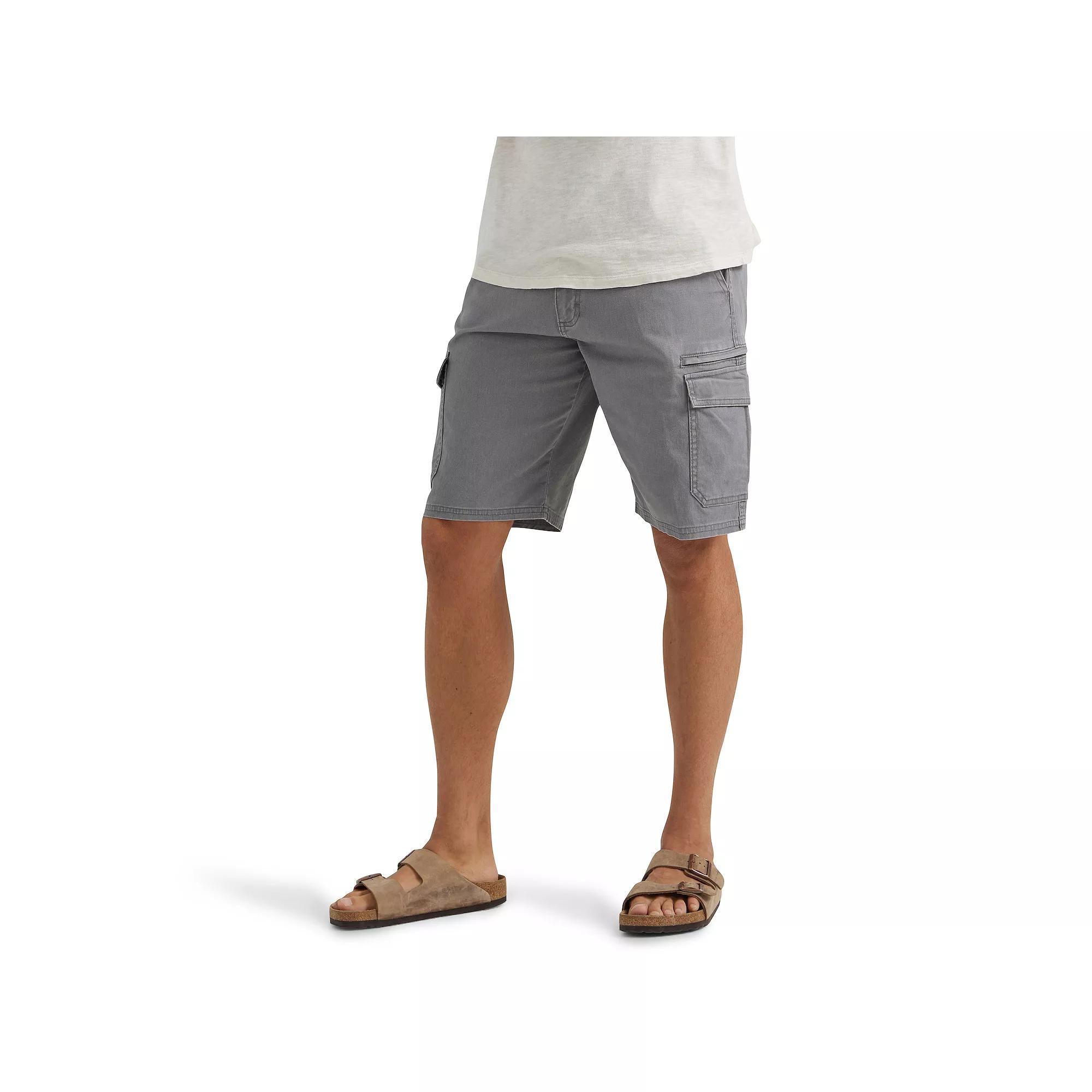 Men's Wrangler 11" Twill Cargo Shorts, Size: 42, Smoked White Product Image