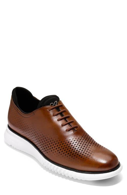 Cole Haan Mens 2.ZERGRAND Laser Wingtip Oxford Shoes - Blue Size 10.5 Product Image