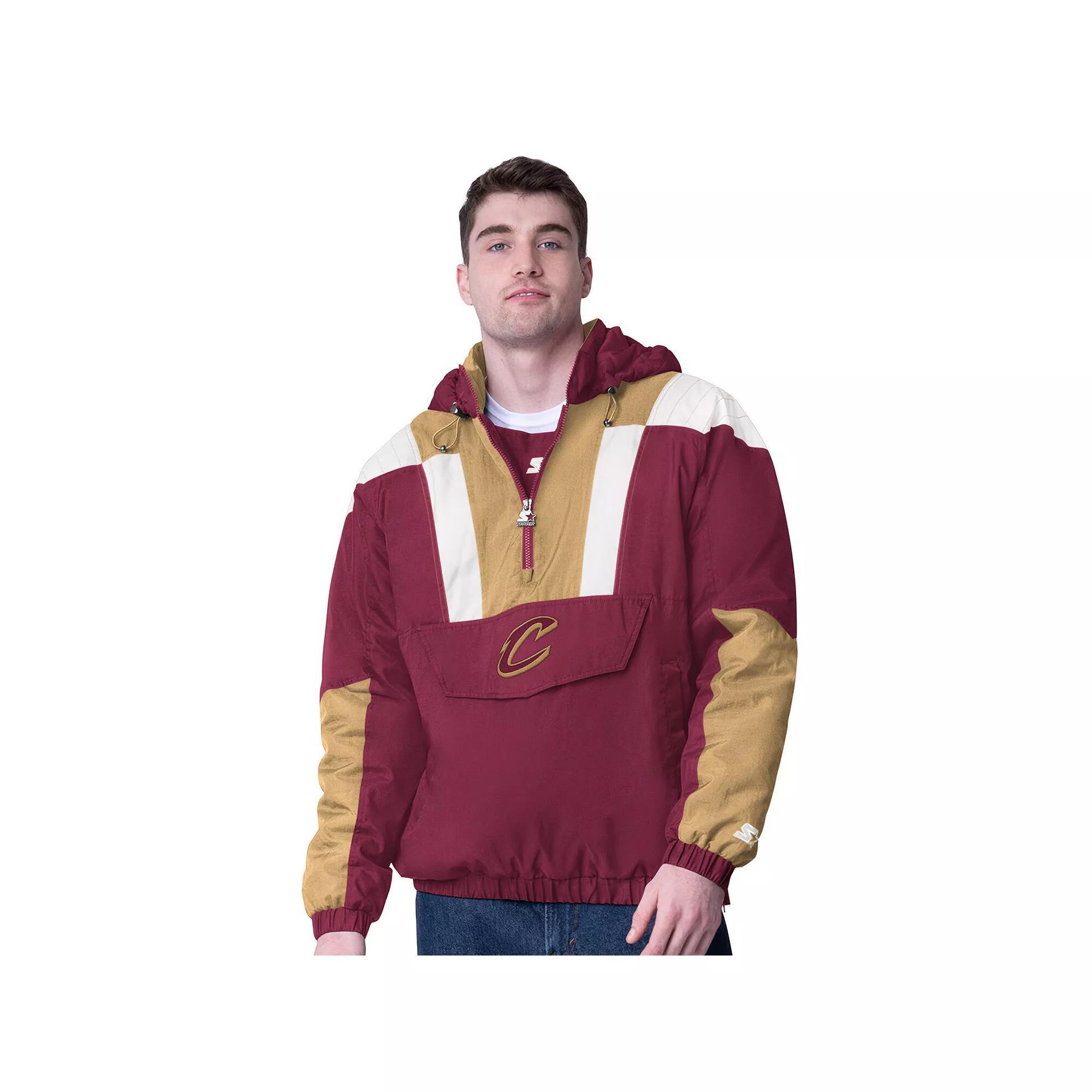 Men's Starter Navy Dallas Cowboys Half-Zip Pullover Hoodie Jacket, Size: Small, Blue Product Image