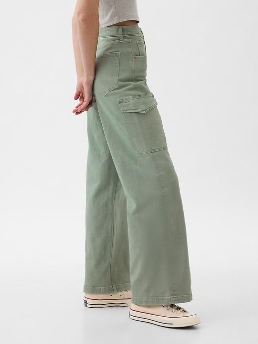 High Rise Stride Wide-Leg Ankle Jeans Product Image