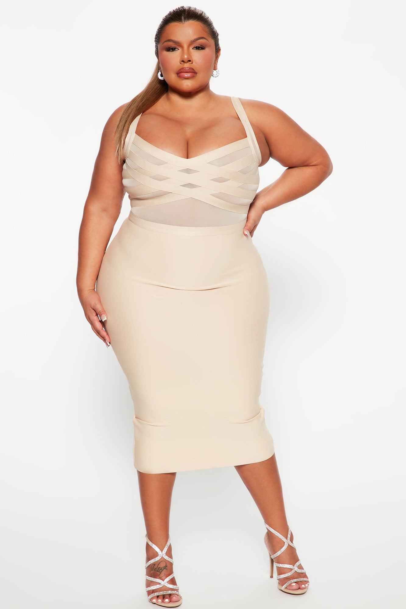 Cassidy Bandage Midi Dress - Cream Product Image