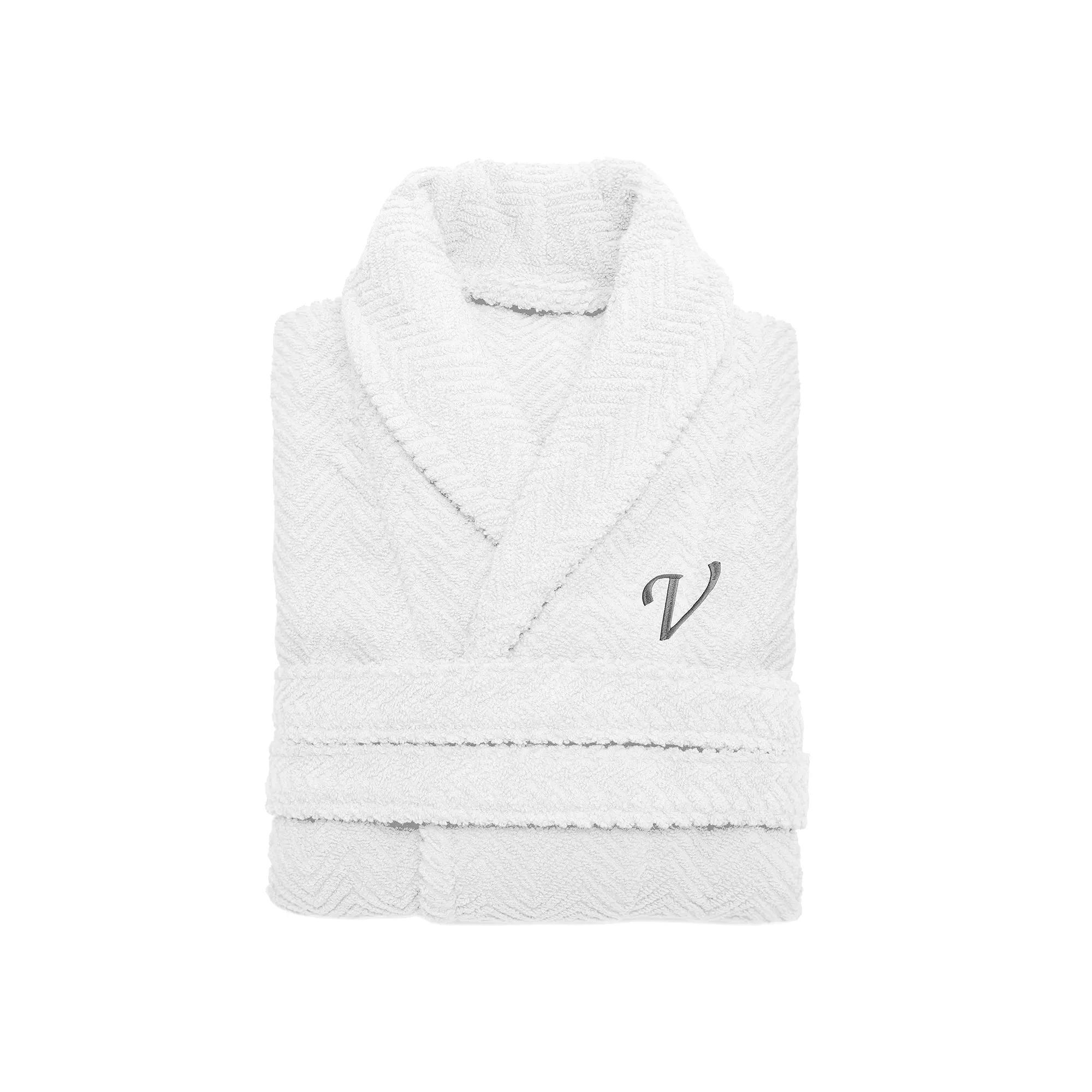 Linum Home Textiles Turkish Cotton Personalized Herringbone Weave Bathrobe, Womens Product Image