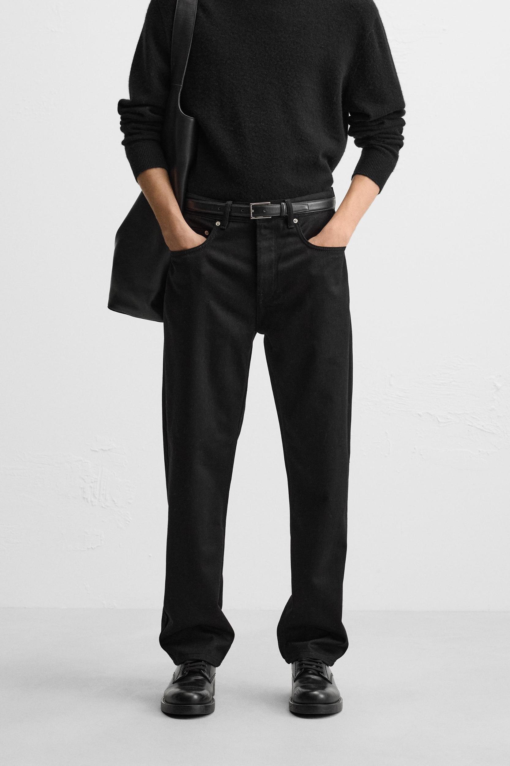 STRAIGHT FIT EMBROIDERED JEANS Product Image
