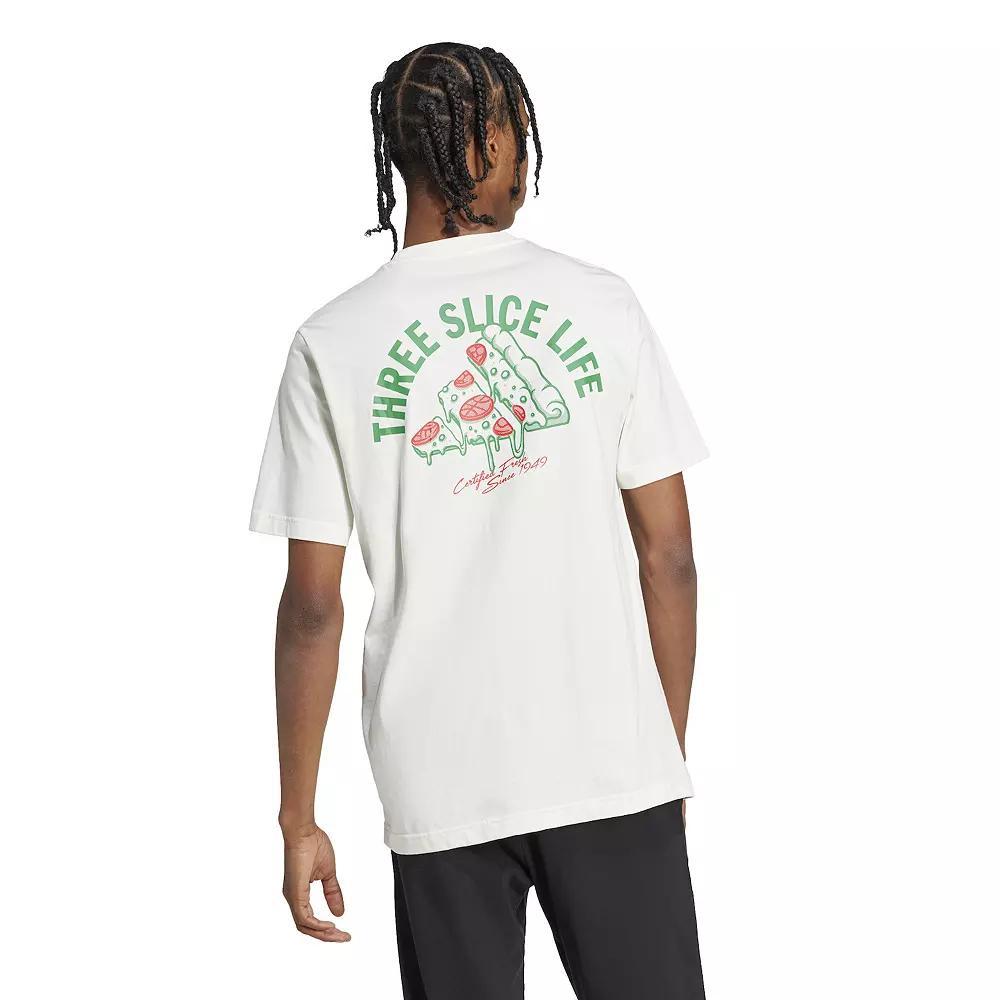 Men's adidas Lounge Pizza Graphic Sportswear Tee, Size: XL, Off White Product Image