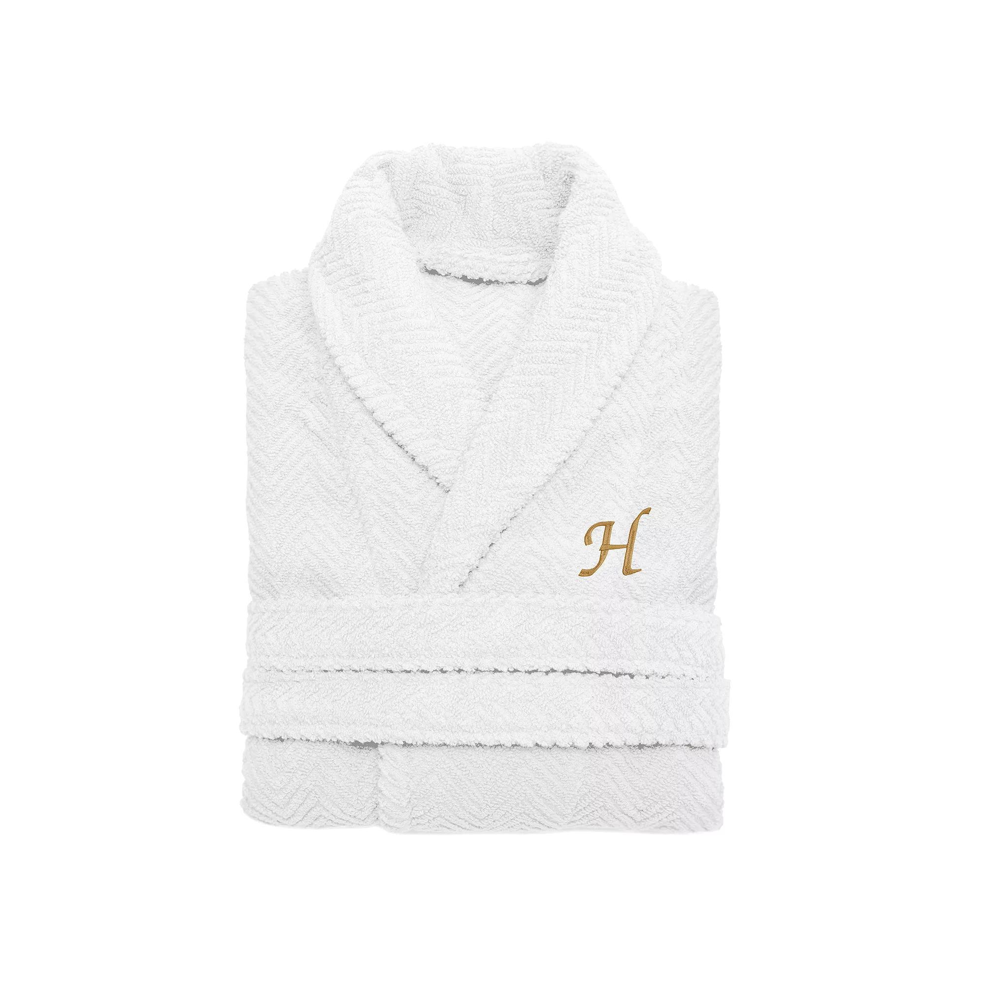 Linum Home Textiles Turkish Cotton Personalized Herringbone Weave Bathrobe, Womens Product Image