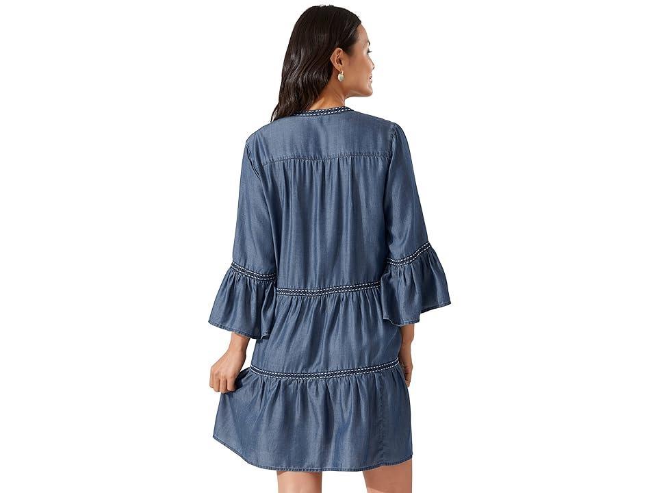 Tommy Bahama Chambray Embroidered Dress Swim Cover-Up Product Image