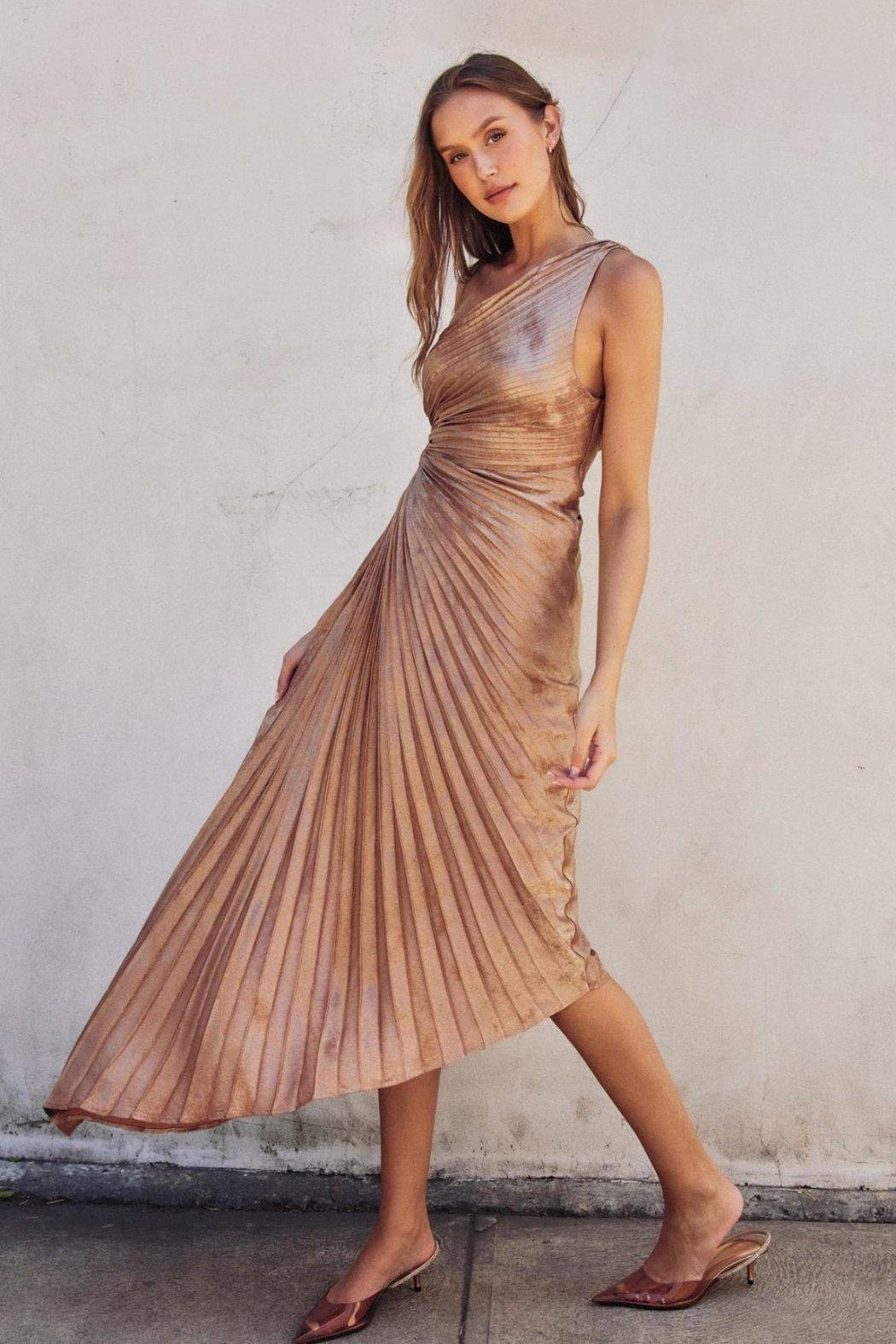 Asymmetrical Pleated Dress Product Image