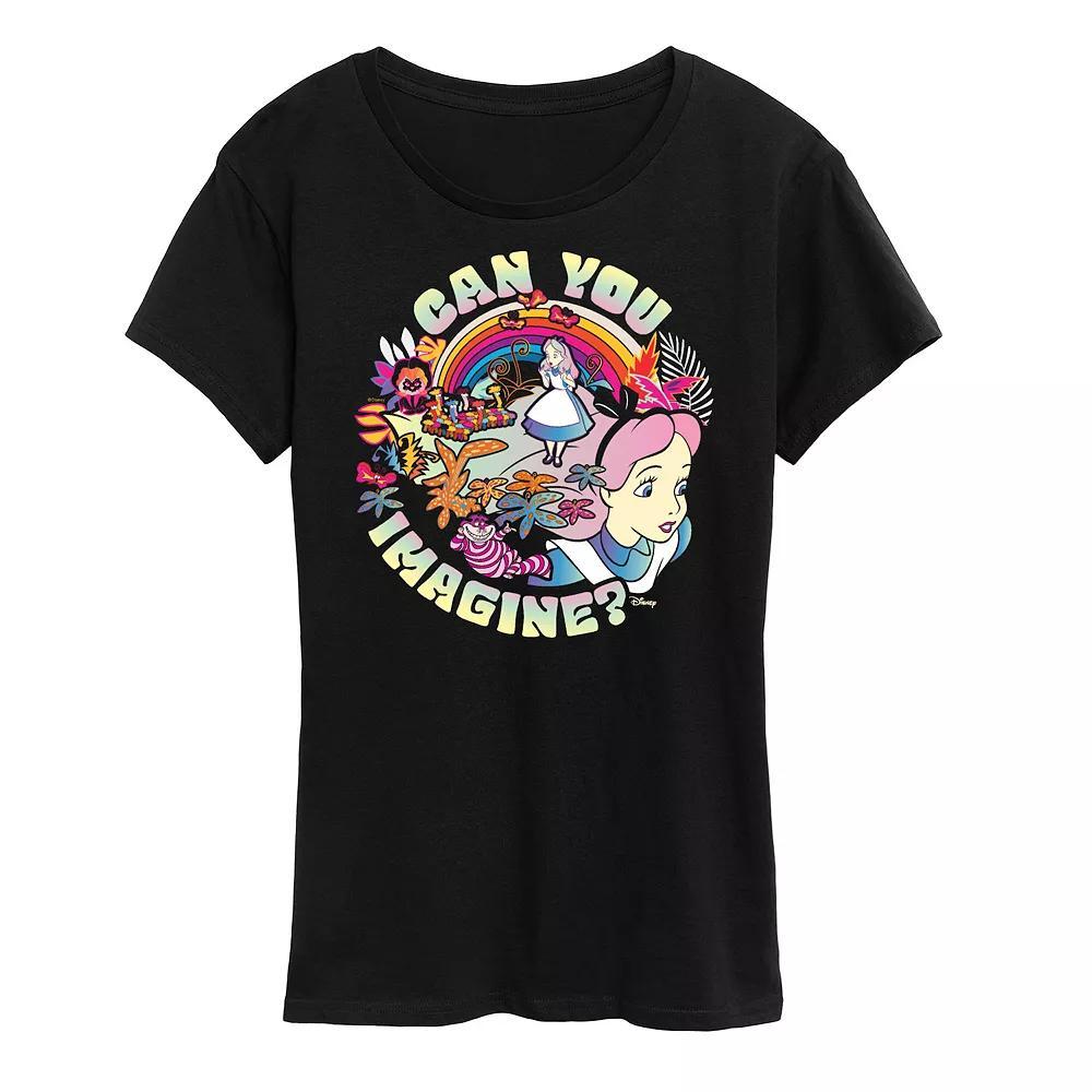 Disneys Alice in Wonderland Womens Imagine Graphic Tee Blue Product Image