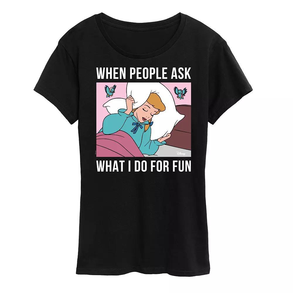 Disney Princess Aurora Womens Sleeping Graphic Tee, Girls Product Image