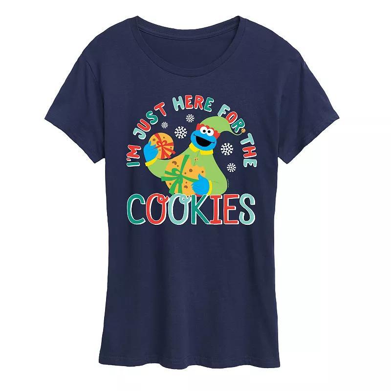 Women's Sesame Street For The Cookies Graphic Tee, Girl's, Size: Large, Blue Product Image