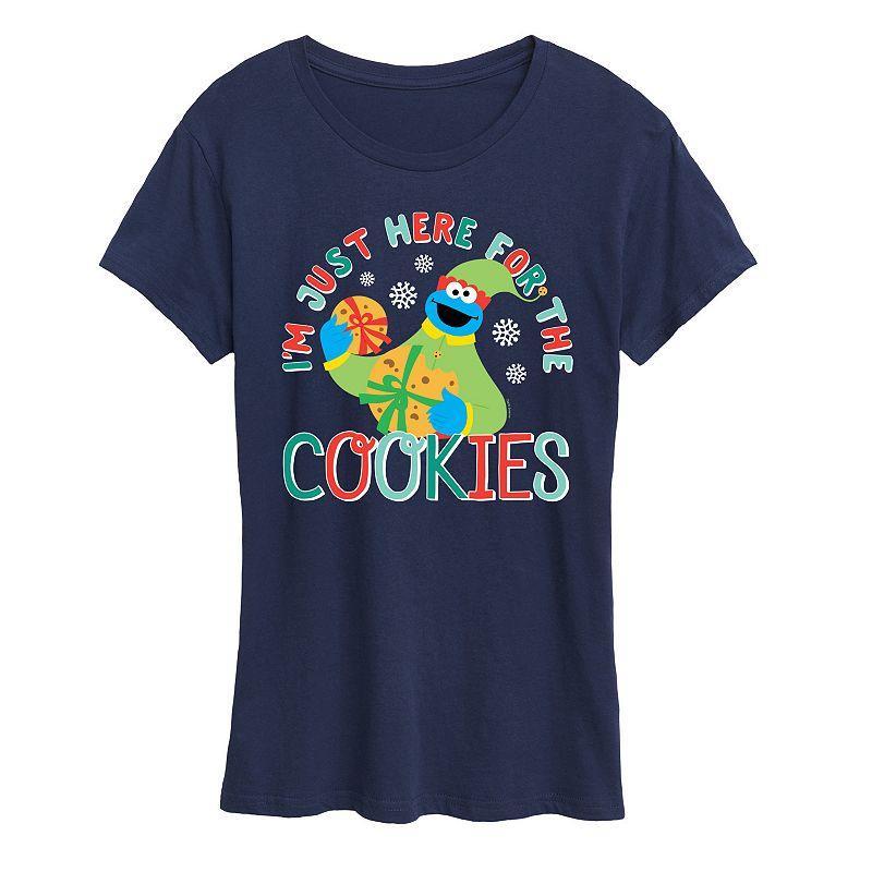 Women's Sesame Street For The Cookies Graphic Tee, Girl's, Size: Large, Blue Product Image