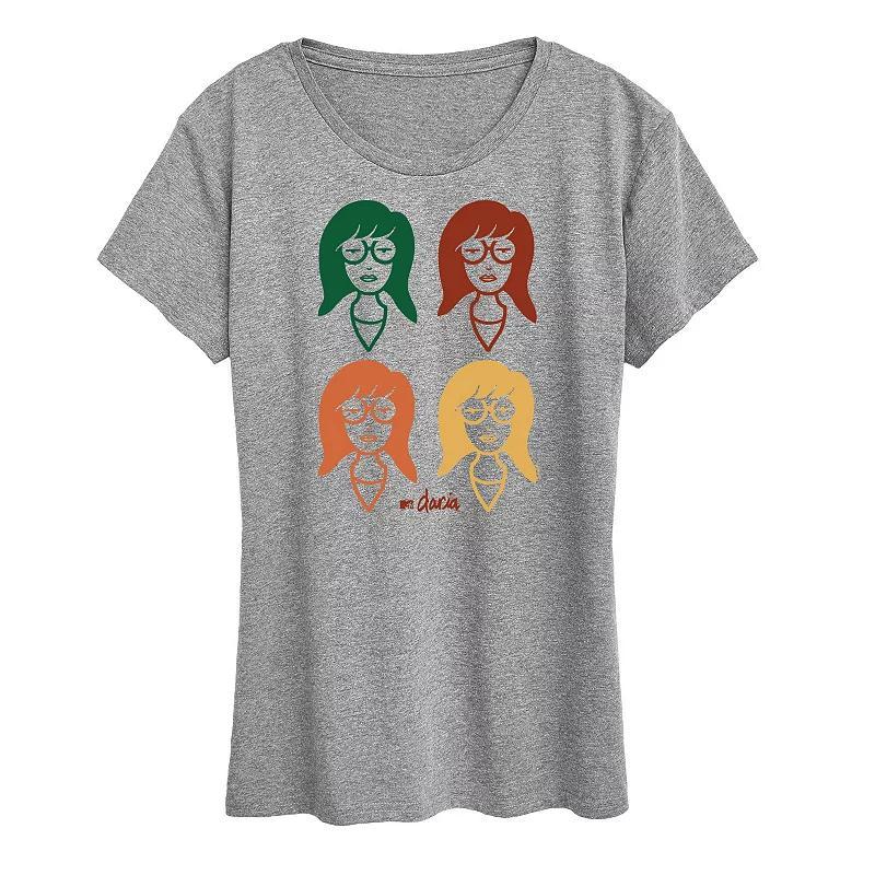 Womens Daria Grid Graphic Tee, Girls Product Image