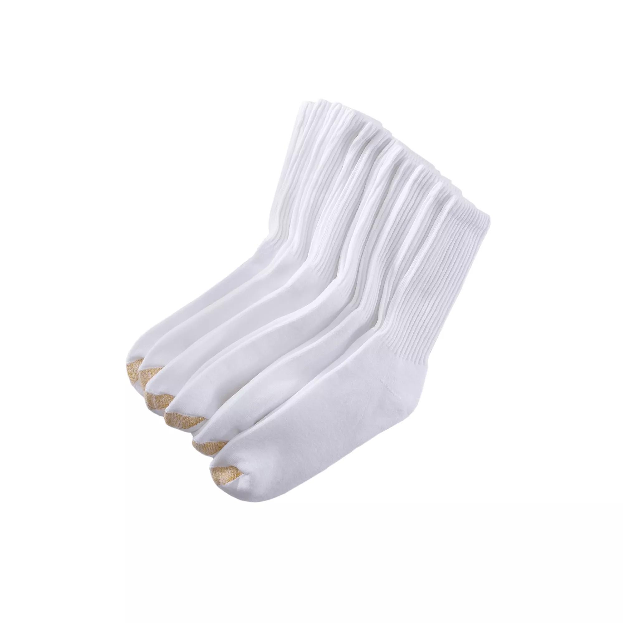 Mens GOLDTOE 6-pack Athletic Cushioned Cotton Crew Socks Product Image