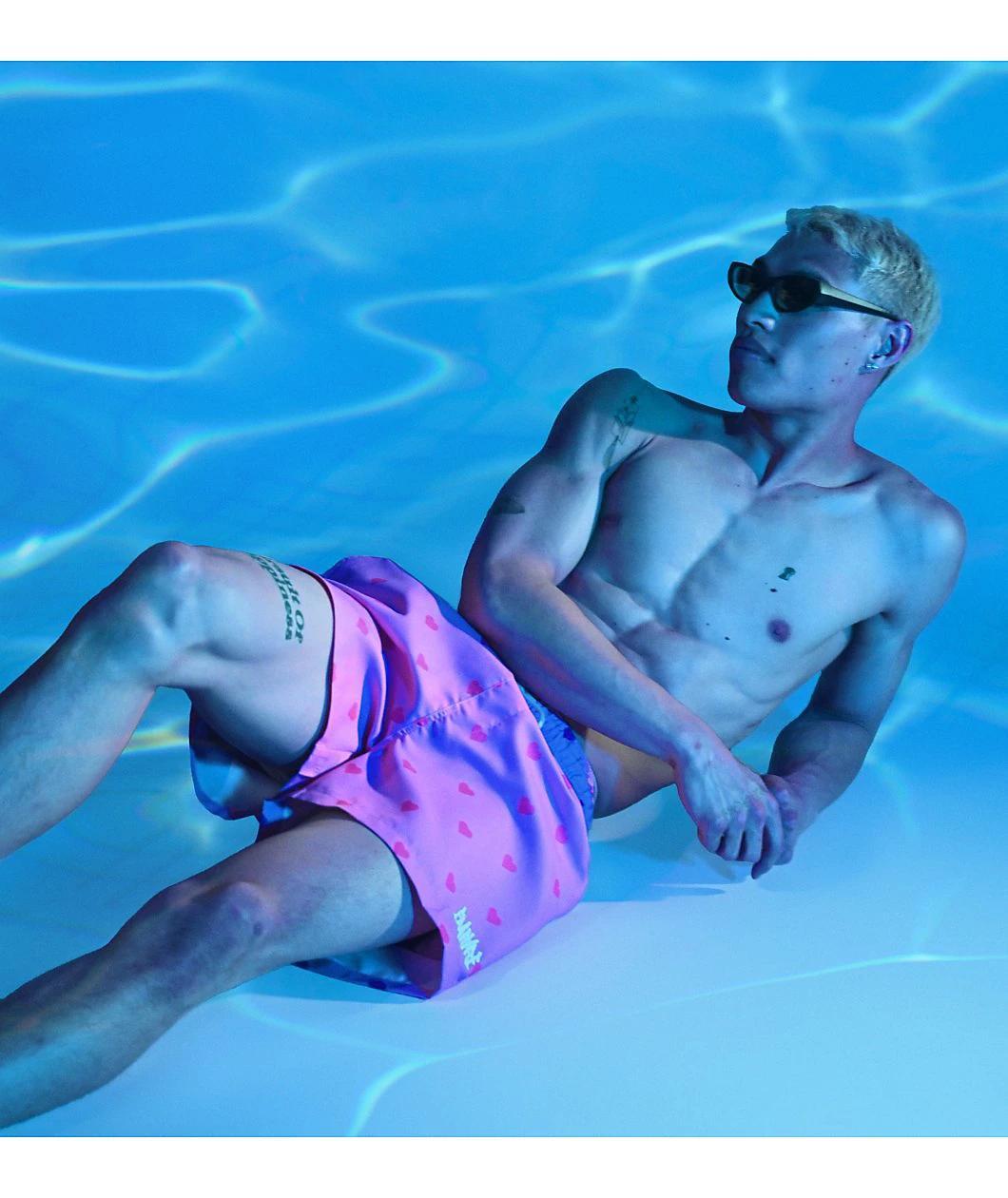Empyre Ollie Pink Hearts Board Shorts Product Image