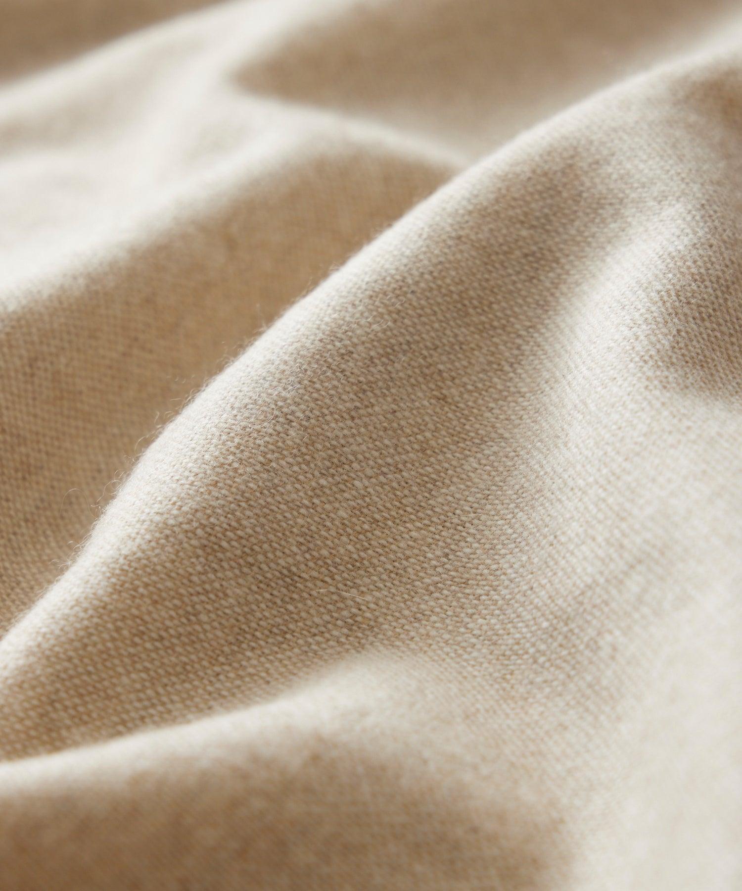 Classic Fit Italian Wool Cashmere Field Shirt in Cream Product Image