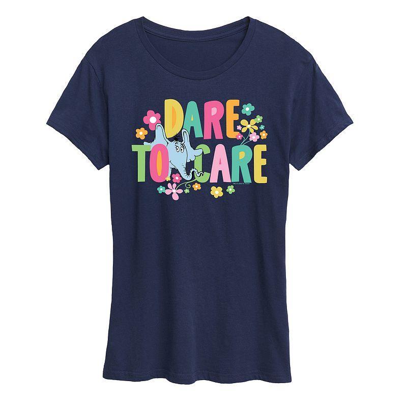 Womens Dr. Seuss Dare To Care Graphic Tee, Girls Blue Product Image