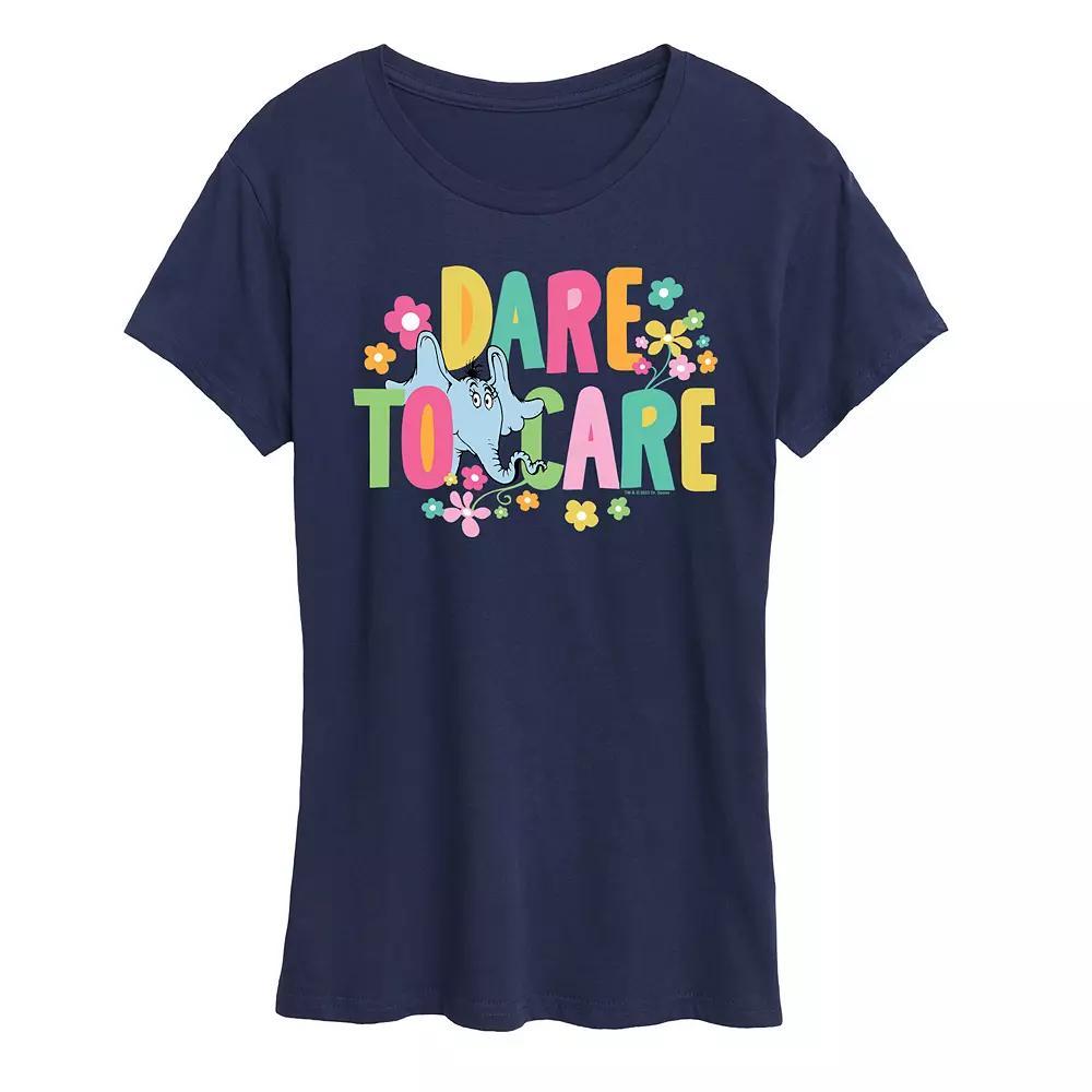 Womens Dr. Seuss Dare To Care Graphic Tee, Girls Blue Product Image