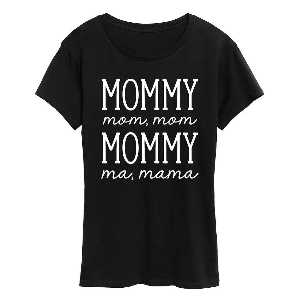 Womens Mom Repeat Graphic Tee, Girls Product Image