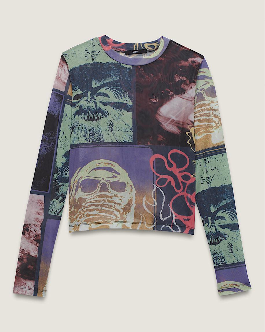 Ludlow Mesh Long Sleeve Top in Parisian Night Blue| Vans US Product Image