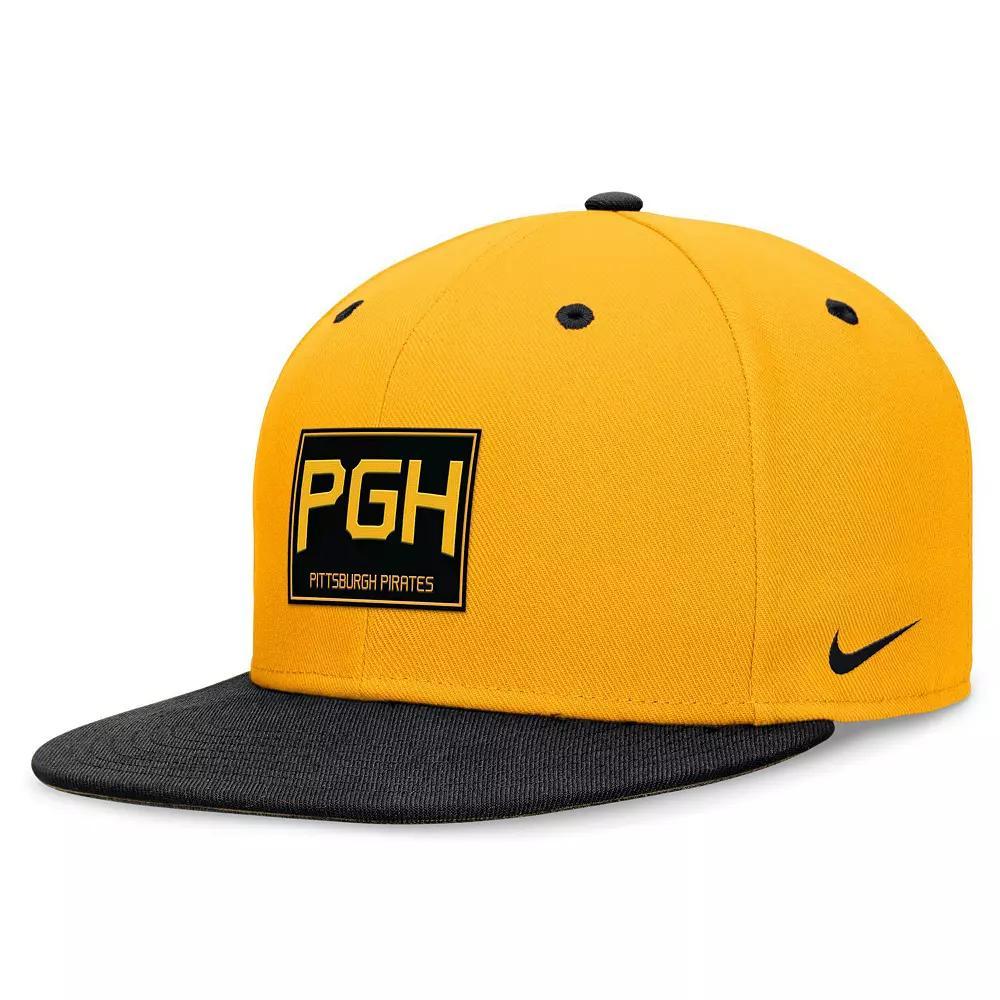 Men's Nike Gold/Black Pittsburgh Pirates City Connect True Fitted Hat, Size: 7 1/4 Product Image