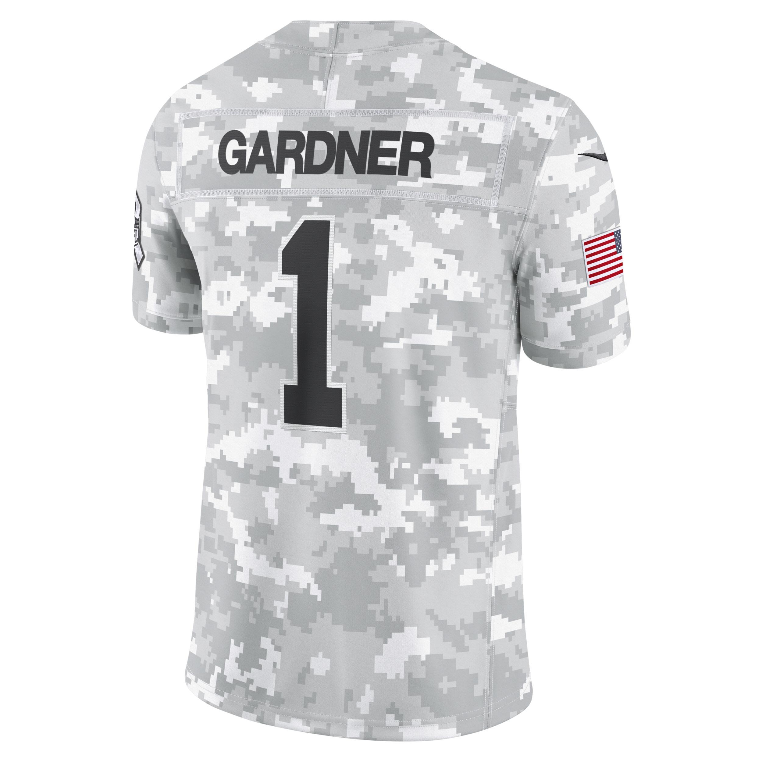 Mens Nike Sauce Gardner Arctic Camo New York Jets 2024 Salute to Service Limited Jersey Product Image
