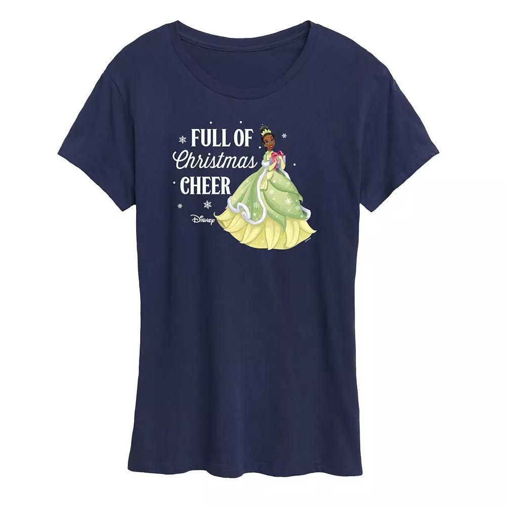 Disney Princess Tiana Womens Full Of Christmas Cheer Graphic Tee, Girls Product Image