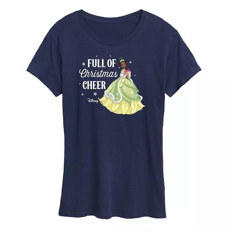 Disney Princess Tiana Womens Full Of Christmas Cheer Graphic Tee, Girls Product Image