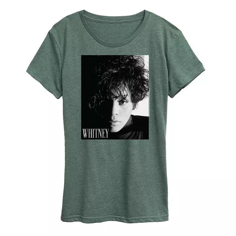 Womens Whitney Houston Box Graphic Tee Grey Gray Product Image