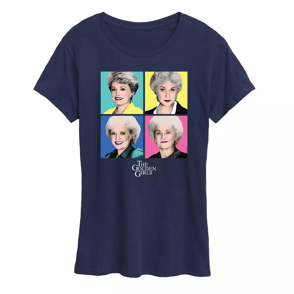 Women's Golden Girls Pop Art Graphic Tee, Girl's, Size: Large, Blue Product Image