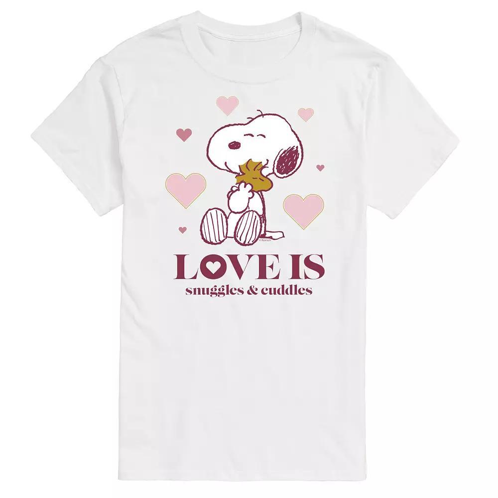 Men's Peanuts Snuggles Cuddles Tee, Size: Small, Beige Product Image
