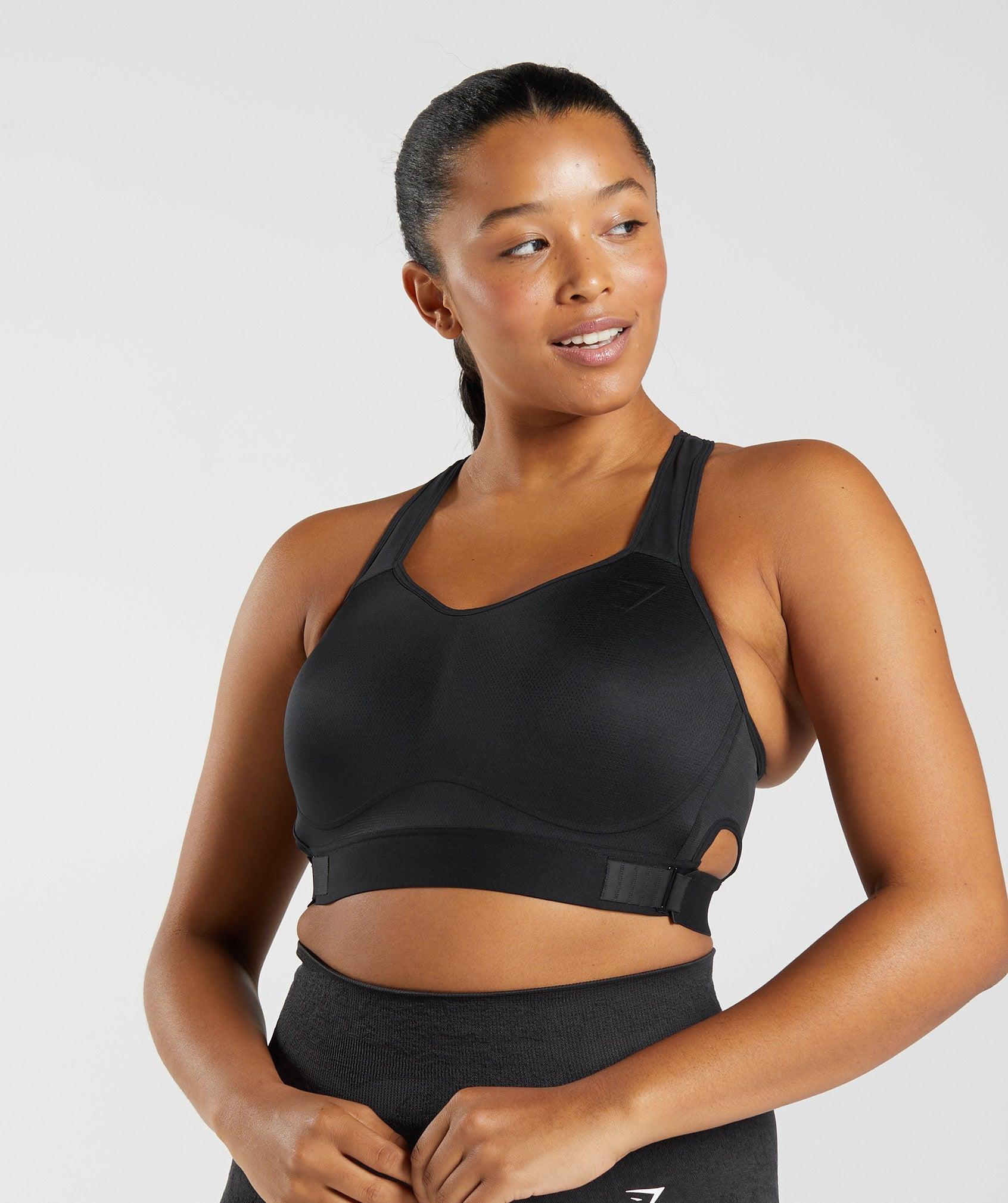 Gymshark Racerback High Support Sports Bra, B/C-E/F - Black Female Product Image