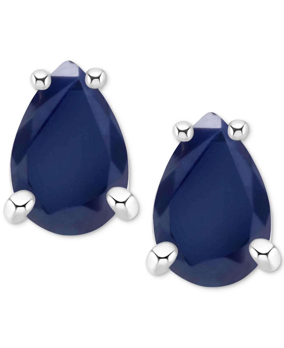 Celebration Gems 14k Gold Pear Shaped Sapphire Stud Earrings, Women's, 14k Whgold Product Image