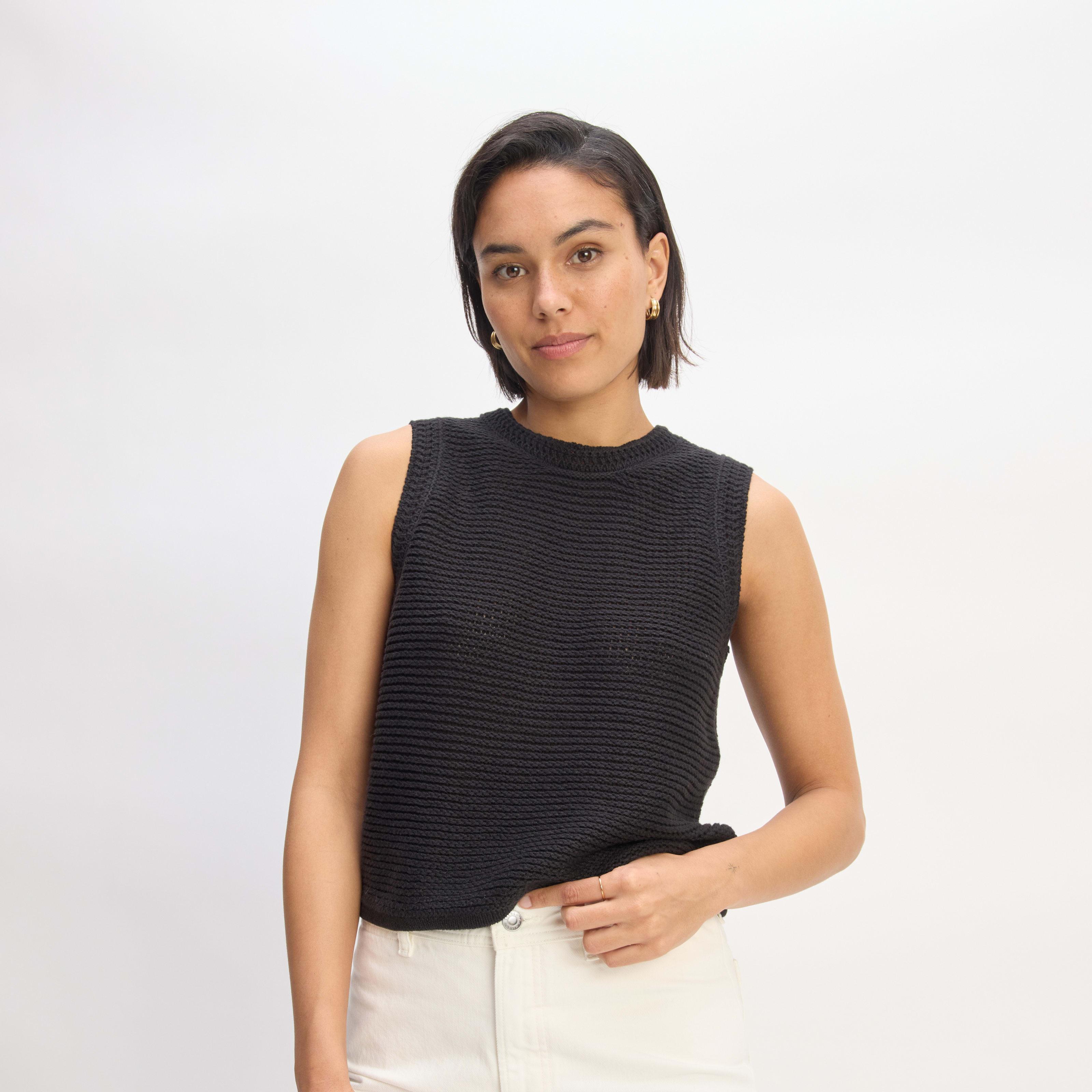 The Organic Cotton Open-Stitch Tank Product Image