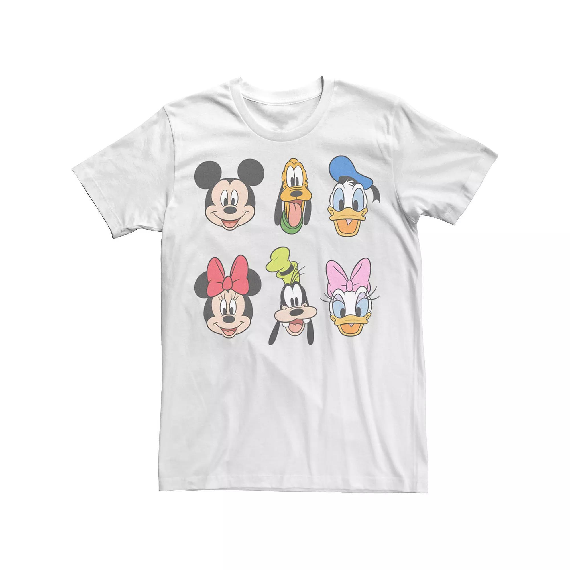 Men's Mickey Classic Always Trending Stack Group Shot Tee, Size: Small, White Product Image