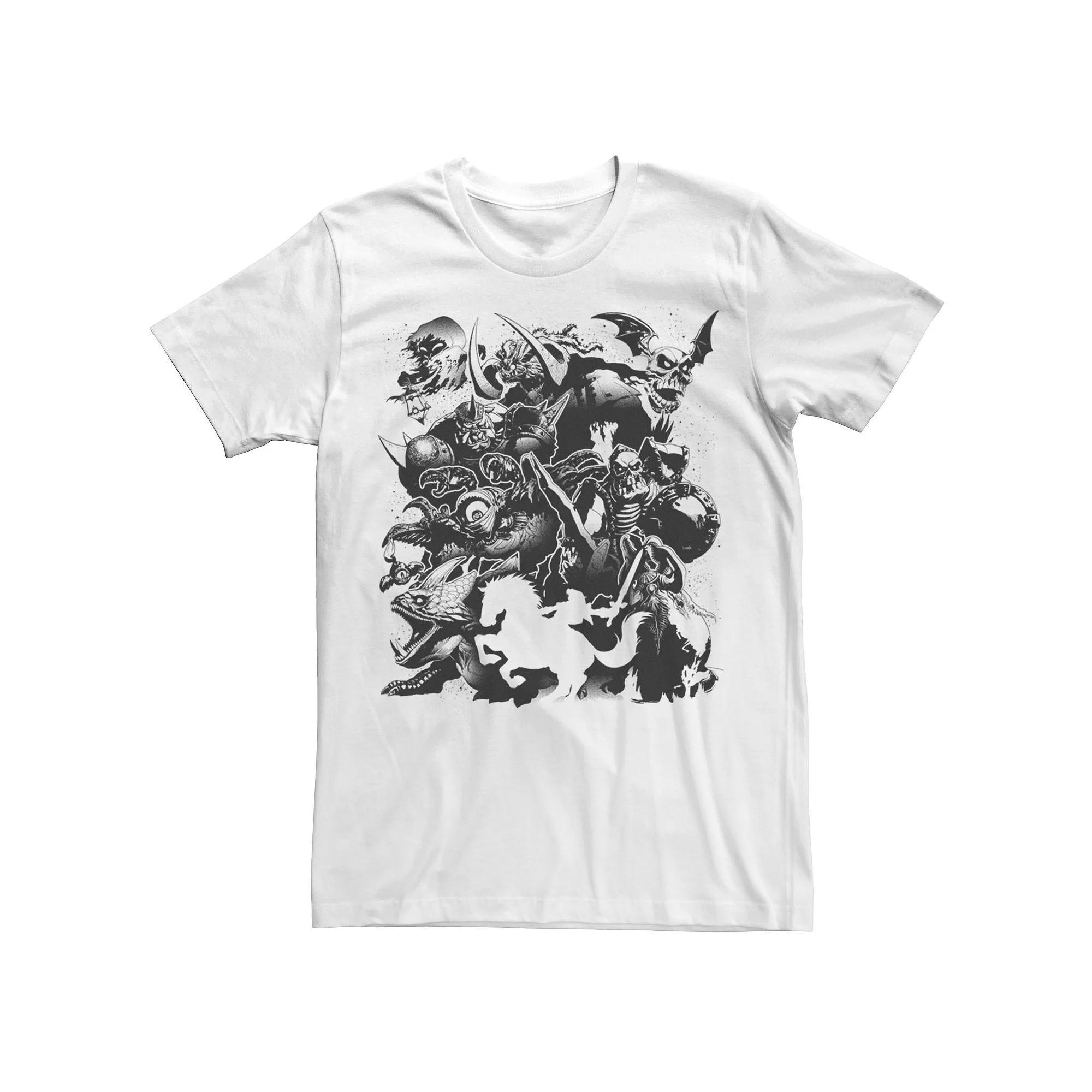 Mens Zelda Link Silhouette Bad Guys Graphic Tee Athletic Grey Product Image
