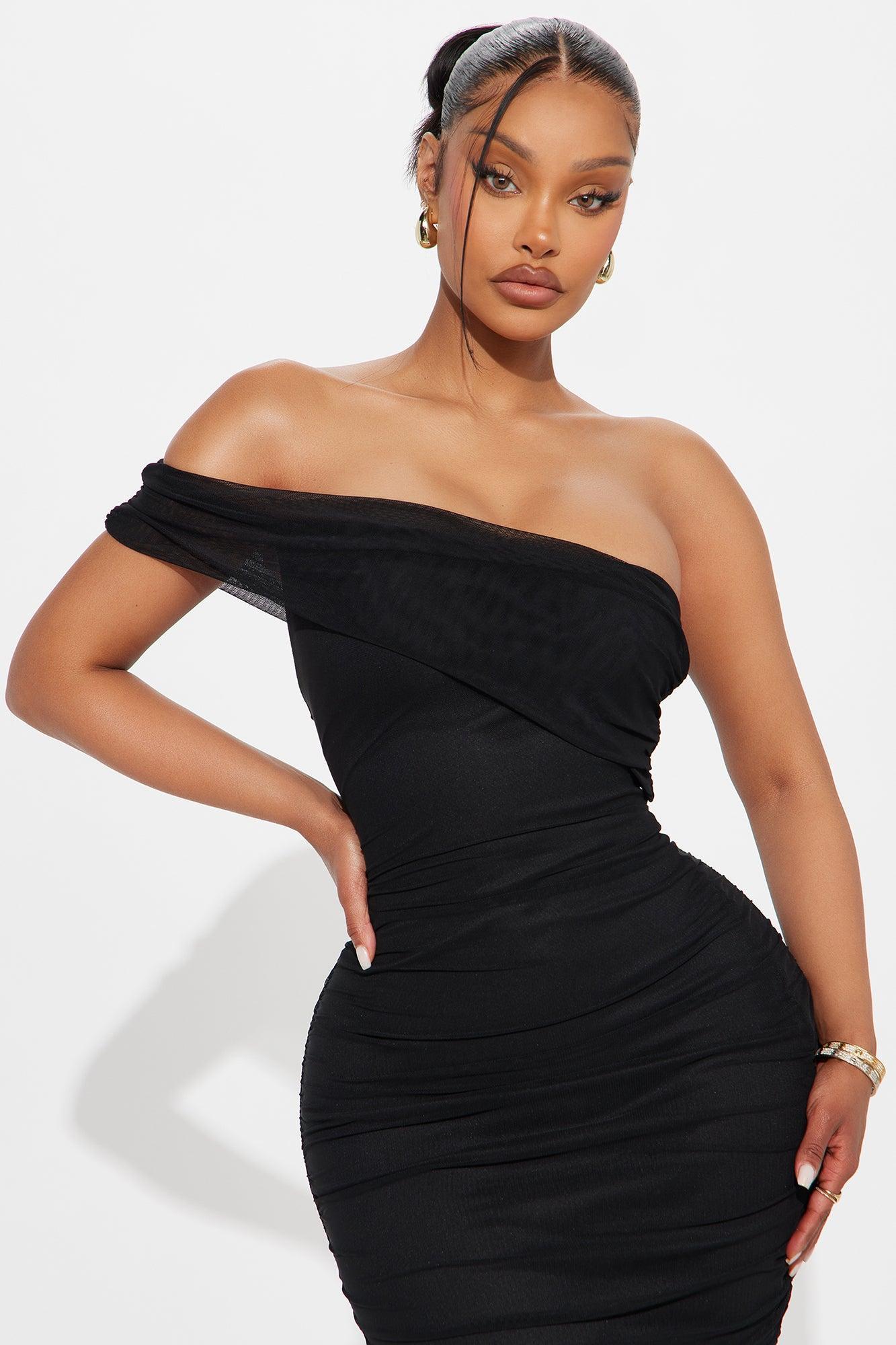 Real Legacy Mesh Midi Dress - Black Product Image